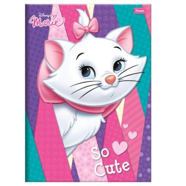 Imagem de Foroni Caderno Brochurão Disney Marie 96 Folhas Capa Dura 27,5x20 cm