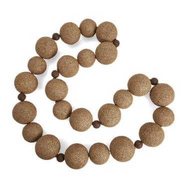 Imagem de Colar decorativo em palha de cafe marrom 123cm mart