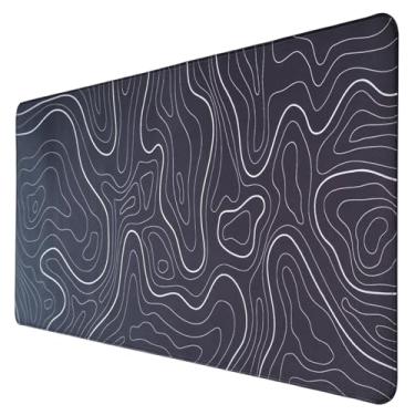 Imagem de Teclado e mouse pad Sakura floral topográfico topográfico floral grande grande e longo gigante para jogos ultrafino, liso, impermeável, impermeável, 90 x 40 cm