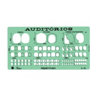 Imagem de Gabarito Auditórios, Azul, 24.5 x 13 cm, Trident