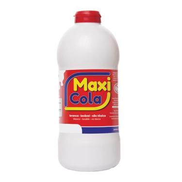 Imagem de Cola Líquida Branca Escolar Maxi 1Kg - Lavável e Não Toxica - Frama
