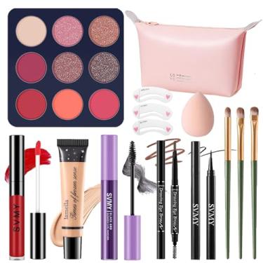 Imagem de Conjunto de maquiagem para mulheres, kit completo de maquiagem para iniciantes e profissionais, conjunto de maquiagem de viagem para adolescentes e adultos, conjunto de presente de maquiagem para