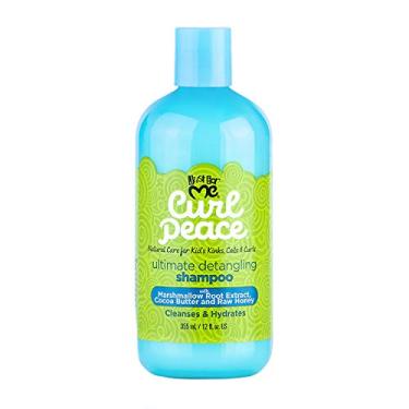 Imagem de Just For Me Curl Peace Ultimate Detangling Shampoo – Limpa e hidrata, contém extrato de raiz de marshmallow, manteiga de cacau e mel cru, sem testes em animais, 350 ml