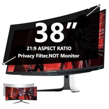 Imagem de ACONETMAX Filtro de tela de privacidade de 96 cm para monitores curvos, protetor de luz azul antirreflexo 21:9 Ultrawide (tela de computador desktop)
