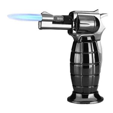 Imagem de Isqueiro Tocha Flamejante Maçarico Portátil Culinário Automático à Gás Acendedor Flambador