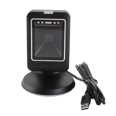 Imagem de Scanner de código de barras Brilluxa, leitor de código QR de mãos 2D com conexão com fio USB para loja de varejo e checkout de supermercado, scanner de código de barras