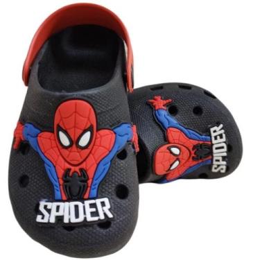 Imagem de Sandália Babuche Homem Aranha Infantil Leve Macio Seguro - Dulupe Calç