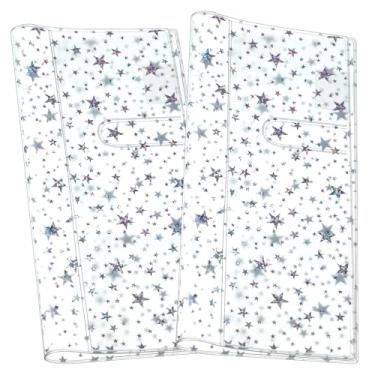 Imagem de Humyoun 2 peças de capa de plástico transparente para planejador, estrelas, capa protetora de livro, 20 x 19 cm, capa protetora transparente de PVC para diário