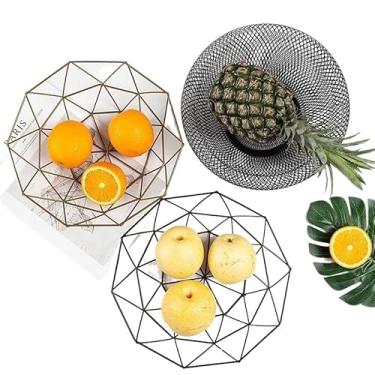 Imagem de Cesta de Fruteira Aramada Modelo Com Acabamento Multiuso Preto