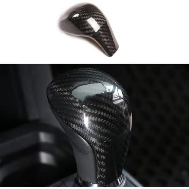 Imagem de Capa de manípulo de mudança de marchas de carro ABS, adequada para Toyot-a Tacoma Hilux Highlander 2015-2020 Prado FJ150 2018-2021, tampa da cabeça do botão de mudança de marchas acabamento interior