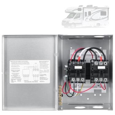 Imagem de LINKCRO Interruptor De Transferência De Rv, Interruptor De Transferência Automático De 50 A Para Lanchas De Rv Home Standby 120/240 Volt Pd52 Power