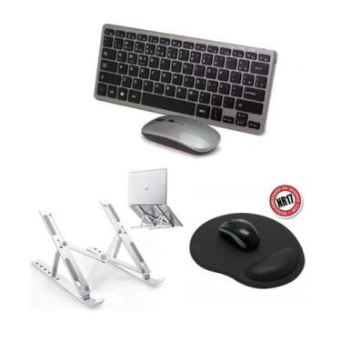 Imagem de Teclado E Mouse Bluetooth+ Sup +mouse Pad P/ Notebook - BDNET