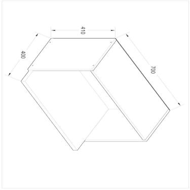 Imagem de Armário de Cozinha Genialflex Iluminata Aéreo  Branco