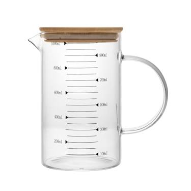 Imagem de WOLFF - Jarra Medidora com Tampa de Bambu 1L Vidro Borossilicato
