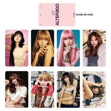 Imagem de Tinta Rosa Kpop Jennie Lisa Álbum Solo Cartões Fotográficos Conjunto D
