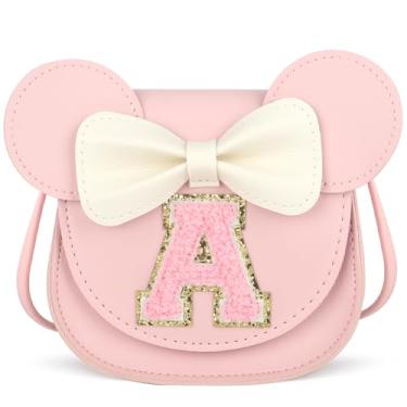 Imagem de ONECOCOA Bolsa de presente infantil para meninas, bolsa tiracolo para meninas, presente de aniversário para meninas de 3 a 8 anos, rosa, A