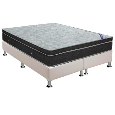 Imagem de Conjunto Box King: Colchão Molas Ortobom Nanolastic Light + Base CRC Courano White (186x198)
