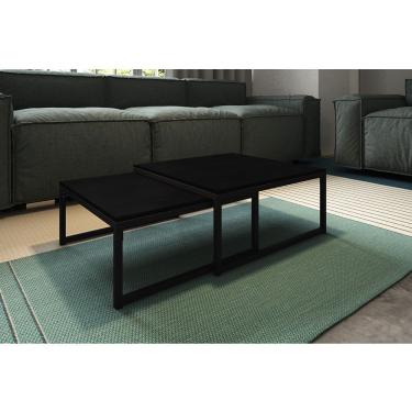 Imagem de Duo Mesa De Centro Catarina Preto E Tampo Preto Preto