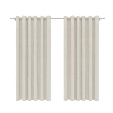 Imagem de Cortina Em Linho Decorativa 400 X 250 Cm Flat Natural