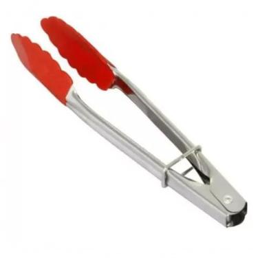 Imagem de Pegador De Salada Em Inox Com Silicone Vermelho 18 Cm - Mimo Style - Sn11235
