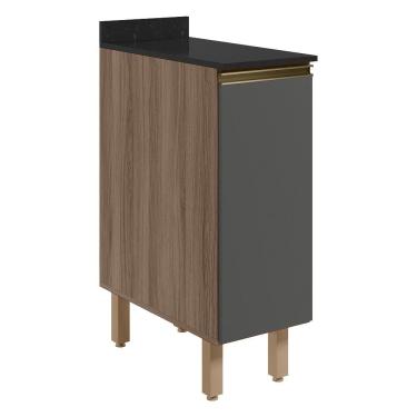 Imagem de Balcao Com Tampo 1 Porta 30 Cm Mdf 12217 Carvalho Toq Chumbo Nicioli