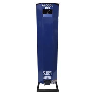 Imagem de Totem Display Para álcool Gel Com Dispenser Azul