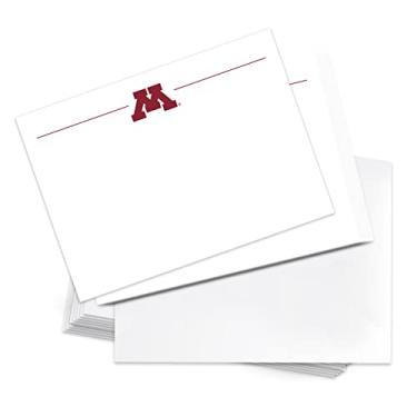 Imagem de Desert Cactus University of Minnesota Pacote com 10 cartões de papelaria cartolina Golden Gophers inclui envelopes memorando festa de agradecimento (cartão 1b)