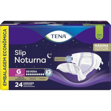 Imagem de Tena Slip Noturna, Fralda Geriátrica para Incontinência Urinária, G - Embalagem econômica, 24 unidades