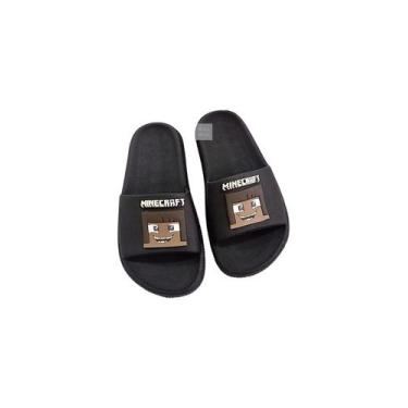 Imagem de Chinelo Slide Minecraft Infantil Jogo Menino Menina Leve Juvenil - Mar