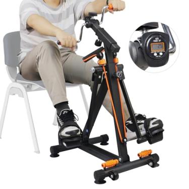Imagem de TooCust Exercitador De Pedal Para Braços E Pernas Para Idosos - Exercitador De Pedal Sentado Com Exercício De Balanço De Pernas, Exercício De Puxar Corda De Braço E Massagem Nos Pés, Equipamento De