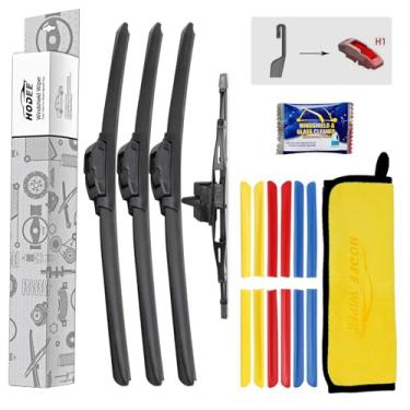 Imagem de HODEE Limpadores De Para-Brisa 16" + 14" 10" Palhetas Limpador Dianteiro Coloridas Substituição Para Toyota Fj Cruiser (Xj10) 2007-2014, Palheta E Pastilhas Lavador Vidro Traseiro Gancho U/J