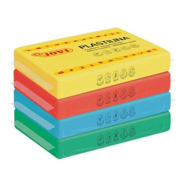 Imagem de Jovi Modeling Clay, 3 Pounds Total, 4 Non-Drying Bars in Yellow, Red, Blue and Green, 0.77 lb Each, Arts and Crafts