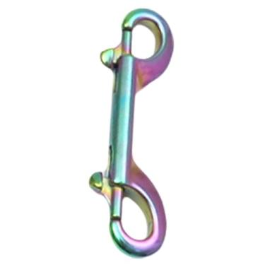 Imagem de menolana Fivela de fecho de pressão com parafuso de extremidade dupla para mergulho BCD Scuba Metal Marine Chain Clip Fastener para balde de ração agrícola, 90 Mm Colorido