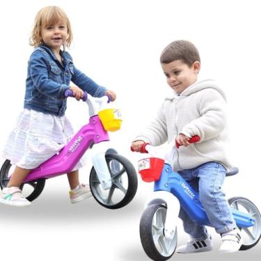 Imagem de Bicicleta Infantil Sem Pedal Bicicletinha Equilíbrio Balance Bike 2 Ro