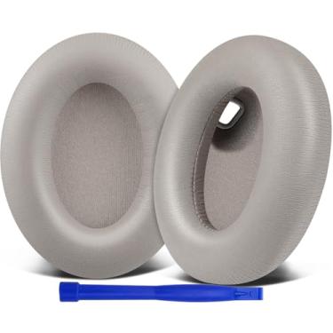 Imagem de SOULWIT Almofadas Auriculares para Sony WH-1000XM4 (WH1000XM4) Cinza, Espuma de Isolamento de Ruído, Espessura Adicional, Sem Afetar o Sensor