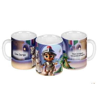 Imagem de Caneca branca católica divina animação (14946)