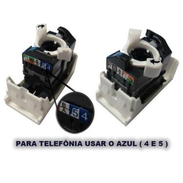 Imagem de Módulo Tomada Rede Telefonia Rj45 Branca 615045 Pial Legrand