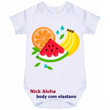 Imagem de body bebê frutas cód 9656 - nick aloha, Branco, G