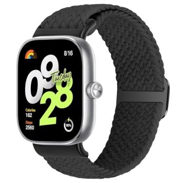 Imagem de WNIPH Pulseiras trançadas compatíveis com Xiaomi Redmi Watch 5/Watch 4/Smart Band 9 Pro/8 Pro, pulseiras de substituição de nylon esportivas elásticas ajustáveis para mulheres e homens