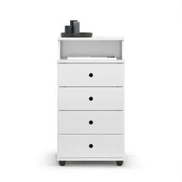 Imagem de Mesa de Cabeceira Luxo com 4 Gavetas e Nicho Organizador de Quarto - E