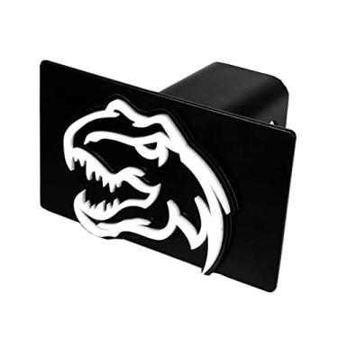 Imagem de Moossi Metal Steel TRX T Rex Dinosaur Towing Trailer Hitch Cover Compatible with RAM TRX 2 Inch Receiver White