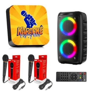Imagem de Karaokê Party Box +2 Microfones +Caixa De Som (C/ Pontuação)