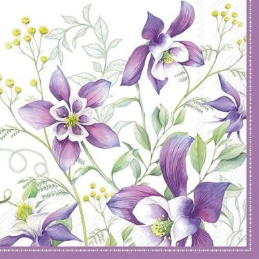Imagem de Guardanapo para Decoupage Ihr 33x33 Flores Verao Lilas C/ 20 Unidade -