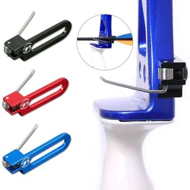 Imagem de FUNTRESS Conjunto de descanso de flecha para destros e costas ajustáveis para arco recurvo (mão direita, azul)