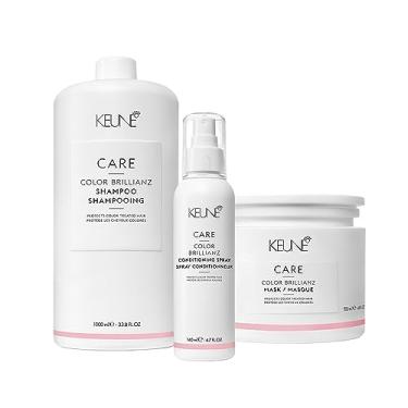 Imagem de Kit Keune Color Brillianz - Shampoo Litro Máscara e Leave-in (3 produtos)