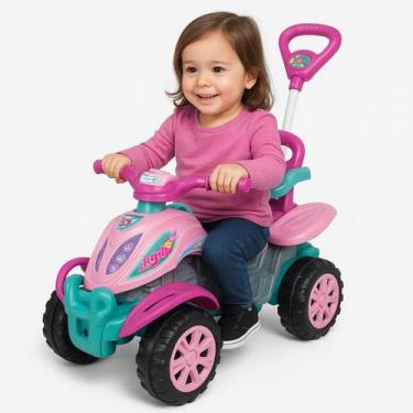 Imagem de Carrinho Andador De Passeio Infantil Quadriciclo Com Empurrador Maral,