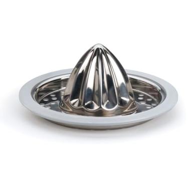 Imagem de RSVP Espremedor manual de frutas cítricas Endurance®, aço inoxidável, 12 cm de diâmetro. Use com copos Pyrex, tigelas. Para laranjas, toranjas, limões. Lavagem na lava-louças, prata