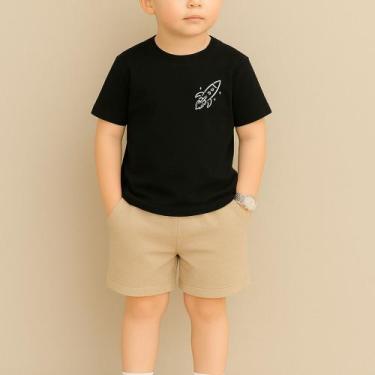 Imagem de Conjunto Infantil Masculino Estampa Foguete 115 Fofo Várias Cores Look
