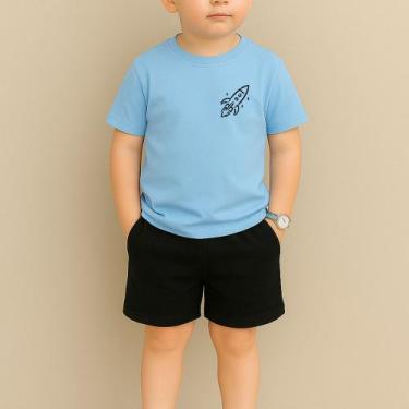 Imagem de Conjunto Infantil Masculino Estampa Foguete 115 Fofo Várias Cores Look