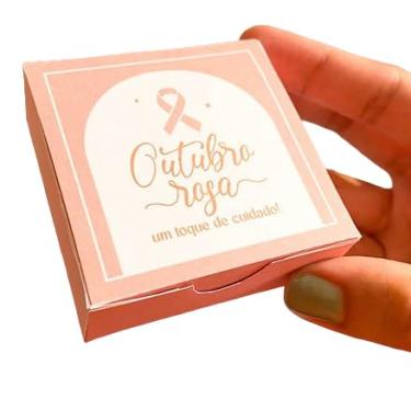 Imagem de Caixinha Multiuso Outubro Rosa Lembrancinha - 30 Unidades - Pegue e Monte